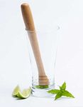 NJ Wooden Mojito Muddler, Durable Cocktail Muddler 10 Inches,Masher Design Muddled Fruit Mint Lime Lemon Herb: 1 Pc.