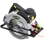 GALAX PRO 1400W 5500RPM Circular Saw, Electric Saw with Laser, Adjustable Cutting Depth and Angle: 46mm (45°) - 62mm (90°), Dust Extraction, Cut Wood, Soft Metal and Plastic