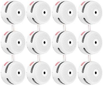 [Upgraded Model] X-Sense Wireless Interconnected Smoke Detector Fire Alarm with Over 820 feet Transmission Range, XS01-WR Link+, 12-Pack