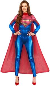 amscan 9915763 Women's Officially Licensed Warner Bros. Supergirl Jumpsuit, Blue