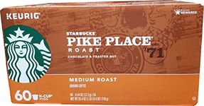 Starbucks Pike Place Medium Roast (60 Count K Cups /0.44 Oz Net Wt 26.4 Oz), 26.4 ounces