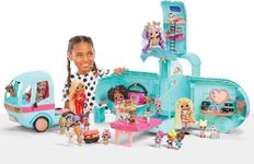 L.O.L. Surprise! OMG Glam N’ Go Camper Playset with 50+ Surprises and 360° Play, Fully Furnished with Pool, Water Slide, Bunk Beds, Vanity, BBQ Grill, DJ Booth, and More - Great Gift for Kids Ages 4+