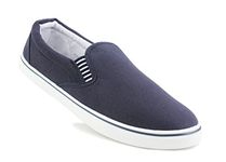 Dek Mens Slip On Canvas Flat Boat Yachting Deck Plimsoll Espadrilles Casual Pumps Trainers Shoes (Navy, Numeric_8)