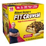 FITCRUNCH Snack Size Protein Bars | Designed by Robert Irvine | World’s Only 6-Layer Baked Bar | Just 3g of Sugar & Soft Cake Core Chocolate Peanut Butter (18 Snack Size Bars)