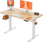 ErGear Electric Standing Desk, Height Adjustable Desk 120 x 60cm, Computer Desk with 4 Memory Smart Pannel, Home Office Desk with Splice Board