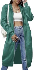 ELESOL Women's Casual Loose Fit Long Sleeves Over-Sized Sweatshirts, Green Medium
