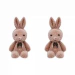 VR Creatives Funny Plush Rabbit Bear Stud Earrings Cute Cartoon Animal Bowknot Bear Earrings for girls