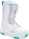 L-2 ATOP DIAL Snowboard Boots for Women-Compatiabile with Strap Snowboard Bindings with Waterproof Liners-All Mountain Snowboarding Womens Size (6.0, ATOP DIAL-White/Teal)