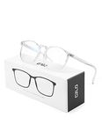 CNLO Blue Light Blocking Glasses，Computer Glasses ，Radiation Protection Gaming Glasses, for UV Protection, Anti Eyestrain, Lightweight Frame Eyewear，Men/Women (Crystal)