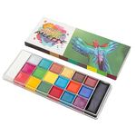 Face Paint Palette, 20 Colors ATHENA Watercolor Body Paint Kit, Non-Toxic Hypoallergenic Formula for Sensitive Skin, Professional Face Painting Set for Kids and Adults PACK OF 1