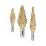 Neiko 10193A Titanium Step Bits, Unibit Set, 28 Sizes, High Speed Steel, Standard (SAE) Step Drill Bit Set, Step Bits for Metal. Unibit Step Drill Bits, Industrial Unibit