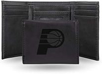 Rico Industries Laser Engraved Trifold Wallet, Indiana Pacers, Black, 3.25 x 4-