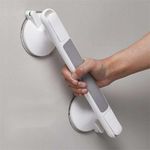 Vacuum Suction Grab Bar Handle for Bathroom – No Drilling Anti-Slip Safety Support Handle, Portable Shower & Bathtub Assist Bar, Strong Suction Toilet Door Helping Handle for Elderly & Kids (Heavy)