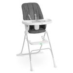 Ingenuity: ity by Ingenuity Sun Valley Compact Folding High Chair, Food-Grade Safe Plate, Safety Harness, For Ages 6 Months and Up, Unisex - Grey