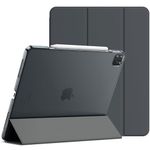 JETech Case for iPad Pro 12.9-Inch (2020/2018 Model, 4th/3rd Generation), Compatible with Pencil, Cover Auto Wake/Sleep (Dark Grey)