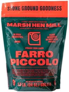 MARSH HEN MILL Farro Piccolo Semi Pearled Ancient Grains | Fast Cooking Farro Grain Organic | Ideal for Healthy Cooking or as a Nutrient Rich Side | Certified Organic Einkorn Variety - 24 oz