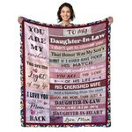 to My Daughter in Law Throw Blanket Gifts Ultra-Soft Micro Fleece Blankets for Bed Couch Travel Beach 50"x60"