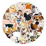 Farm Animal Stickers 60 Pack Laptop Stickers,Vinyl Waterproof Stickers for Water Bottles Skateboard Scrapbook Bike Computer,Phone,-Graffiti Stickers Pack for Teens Girls Kids Adults(Animal)