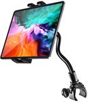 Gooseneck Spining Bike Tablet Holder, woleyi Exercise Bike Tablet Mount, Indoor Gym Treadmill Tablet Stand for iPad Pro 12.9 Air Mini, Galaxy Tabs, iPhone More 4-13" Cell Phone and Tablets