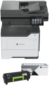 LEXMARK MX532adwe Monochrome Laser All-in-One Printer, Duplex, 4.3-inch Color Touch Screen, Up to 46 ppm (38S0820) Bundle with 66S1000 Black 5K Yield Toner Cartridge