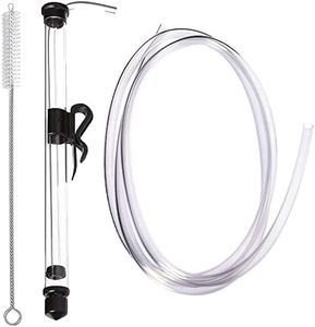 Fermtech Auto-Siphon Mini 15" with 6 Feet of Tubing, Brush Clamp |Wine Beer KOmbucha Easy Siphon. FastRack ing System