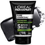 L’Oréal Paris Men Expert Pure Charcoal Daily Face Wash for Men, Formulated with Black Charcoal & Salicylic Acid to Reduce Oily Skin and Blackheads, 100 ml