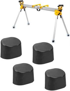 N074647 Table Saw Stand Foot Rubber Pad Replacement Fit for Dewalt DWX723 DWX724 DWX725 Series Miter Saw Stand Black Extended Lifespan Rubber Material for Most Floors 4Pack