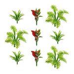 Yetaha 90 Pcs Mini Model Trees Plants, Miniature Plants Green Shrubs Bush Model Artificial Plants for Train Scenery Railway Sand Architecture Craft DIY Landscape Dollhouse Cake Topper Decor