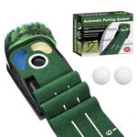 Golf Putting Mat Set with Ball Return Indoor Practice Green 108” Includes 2 Golf Balls for Golf Lovers