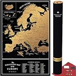 Detailed Scratch Off Map of The Eur