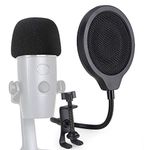 Yeti Nano Mic Pop Filter with Foam Winscreen - 4 Inch 3 Layers Microphone Wind Pop Screen Mask Shield and Foam Wind Cover For Blue Yeti Nano Mic to Improve Sound Quality by YOUSHARES