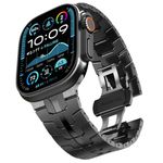 KADES Titanium Strap for Apple Watch Ultra 2/Ultra Strap 49mm, Durable Lightweight Titanium Metal Band for Apple Watch Series 9 8 7 6 5 4 3 2 SE Men(In Titanium, Black DLC Coating)