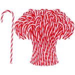 Jmkcoz 100 Pcs Christmas Plastic Candy Cane Christmas Tree Hanging Ornament Twisted Crutch Candy Canes for Xmas Gift Holiday Decoration Party Favor (Red and White, 100)