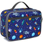 FlowFly Kids Lunch Box Insulated Soft Bag Mini Cooler Back to School Thermal Meal Tote Kit for Girls, Boys, Astronaut