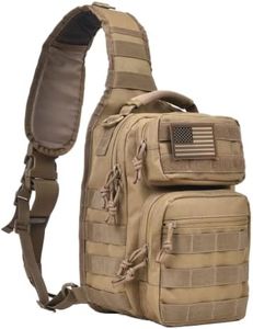 REEBOW GEAR Tactical Sling Bag Military Single Shoulder Backpack Pack Range Bags Tan