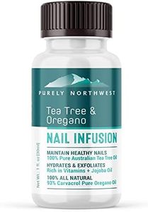 Extra Strength-Toenail Solution-100% All Natural-Tea Tree & Oregano-Effective for Thick, Discolored & Cracked Nails-Softens Dry Cracked Nails & Cuticles-by Purely Northwest 1oz