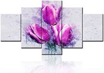 Violet Tulips HD Prints on Canvas P