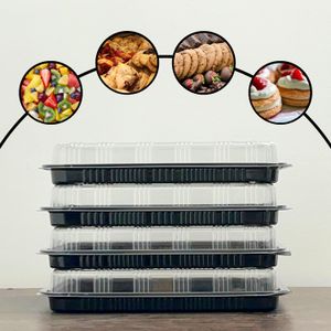 Plastic Sandwich Platter Trays, 10-Pack – Reusable Serving Plates