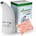 Healthy Living Original Himalayan Salt Inhaler with Natural Himalayan Pink Crystal Salt 200g - Great for Allergy and Asthma Relief - Handheld and Portable - Lavender