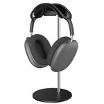 Headphone Stand, Desktop Headset Holder with Aluminium Base, Compatible with AirPods Max, Beats, Bose, B&O, Sony, Sennheiser, Gaming, etc (Black)