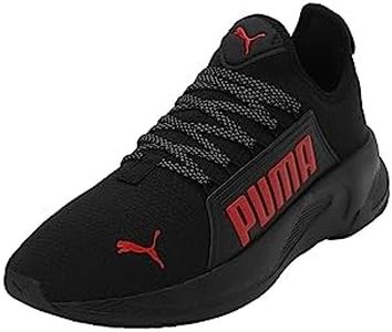 PUMA Homme Softride Premier Slip-on Chaussure de Course sur Route, Noir pour Tous Les Temps Rouge Cool Gris foncé, 44 EU