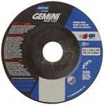 Norton Gemini Fast Cut Depressed Center Abrasive Wheel, Type 27, Aluminum Oxide, 7/8" Arbor, 4-1/2" Diameter X 1/4" Thickness (Pack of 25)