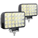 JASLITE 2PACK Rectangular 72W Super Bright Led Work Light 12/24volt, LED Light Bar Heavy Duty Offroad Flood Light Waterproof for Truck Tractor Agriculture Vehicles ATV SUV UTV,7200LM