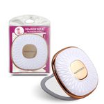 MAJESTIQUE Dual Magnifying Compact Mirror Perfect for Shaving, Makeup, Tweezing or Shaping Eyebrows, Contact Lens, 1X/2X Square Portable Folding Mirror - Color May Vary