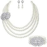 BABEYOND 1920s Gatsby Pearl Necklac