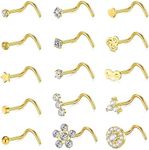 QWALIT Nose Rings Studs Screw Nose 