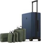 LEVEL8 Carry on Luggage Airline Approved, Small Carry on Suitcases with Wheels, Lightweight Hardside Textured Luggage for Travel, Tsa Approved, 20-Inch, Navy
