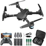 ATTOP Drone with Camera for Adults&Kids, Foldable 1080P FPV 120°FOV Drone w/3 Batteries 30 Mins Flight Time, Drone for kids 8-12 w/Carrying Case, VR Mode, Voice&Gesture Control, 1-key Return, 3D Flip