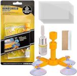 AMOAMI Windshield Repair Kit for Chips, Cracks, Bulls-Eye, Star-Shaped, Half-Moon, and Nicks - Car Window Glass Repair Tool Set for Quick and Easy Auto Windshield Scratch Fix & Polishing