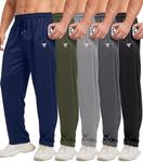 5 Pack Mens Sweatpants Open Bottom 